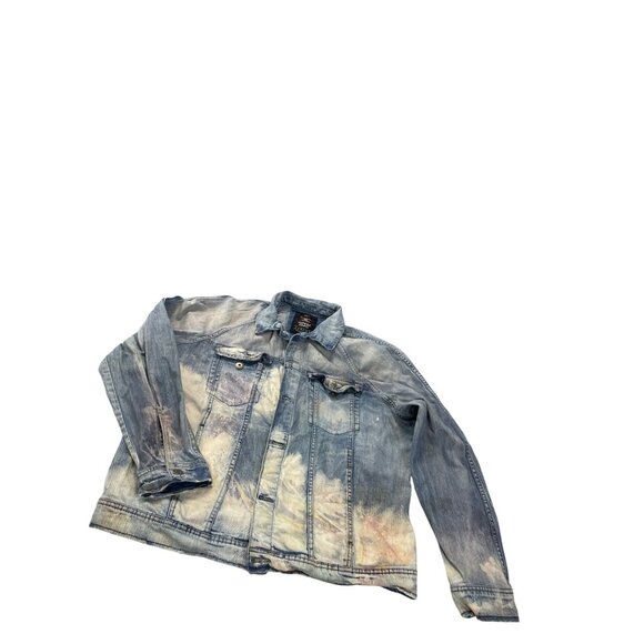 Jordan Craig Legacy Edition Mens Acid Wash distressed street Denim Jacket XL - Picture 1 of 15